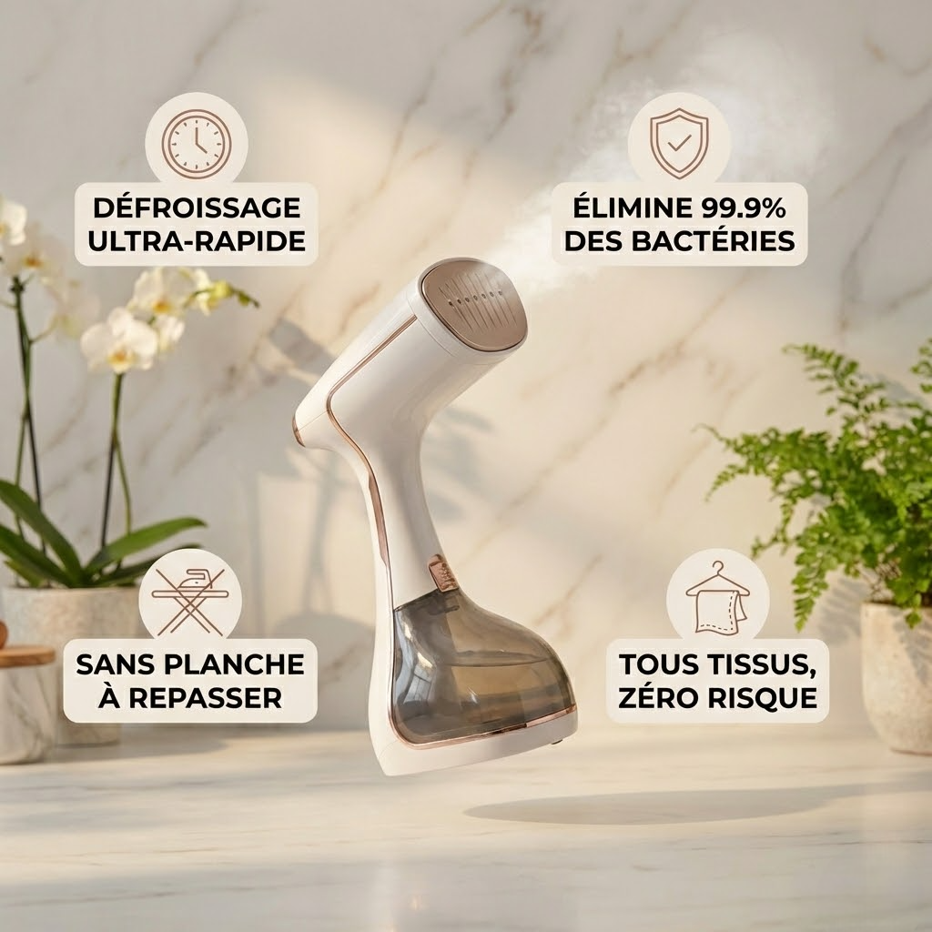 Lunéo™ Vapora One - Défroisseur vapeur portable compact