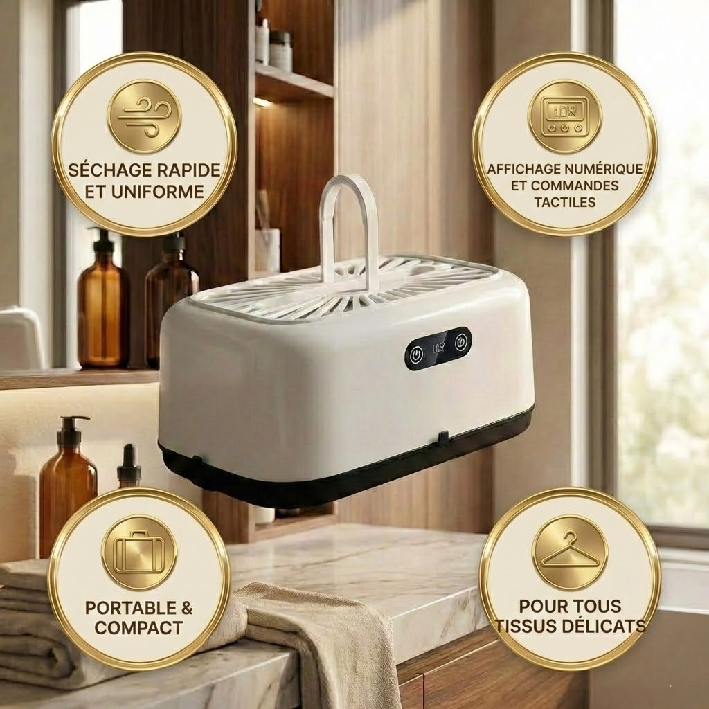Lunéo™ Aero Dry – Sèche-linge Portable Compact à Rideau d’Air