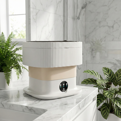 Lunéo™ Aqua Wash – Mini Machine à Laver Pliable Portable
