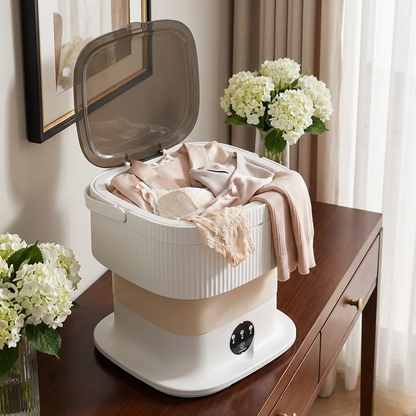 Lunéo™ Aqua Wash – Mini Machine à Laver Pliable Portable